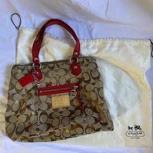 Coach Poppy Sig purse Glam Tote Secret Admirer